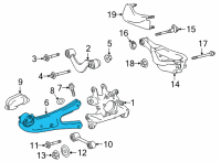 OEM Toyota Highlander Trailing Arm Diagram - 48760-0E080