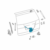 OEM Toyota Sienna Lock Assembly Diagram - 69350-08040