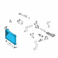 OEM Toyota Solara Radiator Assembly Diagram - 16410-AZ034
