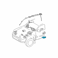 OEM Toyota Tundra Side Sensor Diagram - 89833-0C030