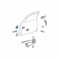 OEM Toyota Sienna Upper Hinge Diagram - 68710-0C010