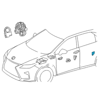 OEM Toyota C-HR Side Sensor Diagram - 89831-0E130