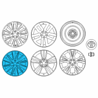 OEM Toyota Highlander Wheel, Alloy Diagram - 42611-0E470