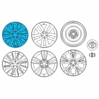 OEM Toyota Highlander Wheel, Alloy Diagram - 42611-0E450