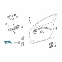 OEM Toyota Corolla Cylinder & Keys Diagram - 69051-02250