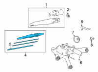 OEM Toyota Venza Rear Blade Diagram - 85242-12130