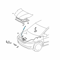 OEM Toyota Sienna Support Rod Diagram - 53440-08010
