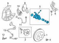 OEM Toyota RAV4 Caliper Assembly Diagram - 47850-42080