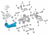 OEM Toyota Avalon Trailing Arm Diagram - 48780-06120