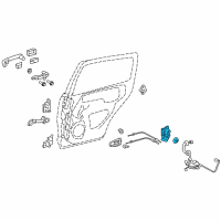 OEM Toyota Yaris Lock Assembly Diagram - 69050-0D310