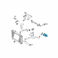 OEM Toyota Celica Water Outlet Diagram - 16331-74220