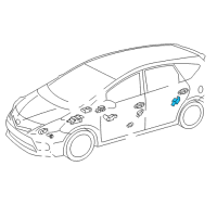 OEM Toyota Prius V Side Sensor Diagram - 89831-08050