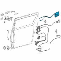OEM Toyota Sienna Lock Assembly Diagram - 69300-08021