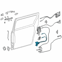 OEM Toyota Sienna Lock Assembly Diagram - 69380-08051