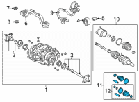 OEM Toyota Prius Inner Boot Diagram - 04429-48061