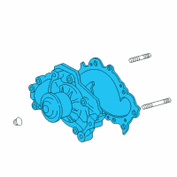 OEM Toyota Highlander Water Pump Assembly Diagram - 16100-29085