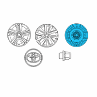 OEM Toyota Corolla Wheel, Alloy Diagram - 42611-12F00