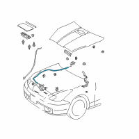 OEM Toyota Celica Release Cable Diagram - 53630-20610