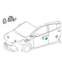 OEM Toyota Prius Prime Side Sensor Diagram - 89831-28030