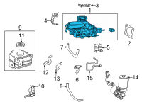 OEM Toyota Highlander Brake Booster Diagram - 47055-48010