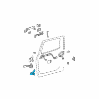 OEM Toyota Venza Lower Hinge Diagram - 68770-04010