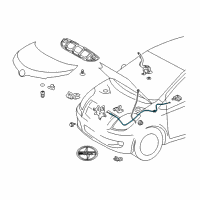 OEM Toyota Yaris Release Cable Diagram - 53630-52110