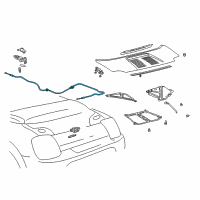 OEM Toyota MR2 Spyder Release Cable Diagram - 69307-17090