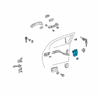 OEM Toyota Sienna Lock Assembly Diagram - 69040-02120
