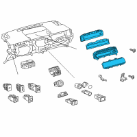 OEM Toyota Prius V Cluster Assembly Diagram - 83809-47121