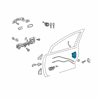 OEM Toyota Corolla Lock Assembly Diagram - 69040-42250