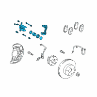 OEM Toyota Prius Caliper Assembly Diagram - 47730-47060