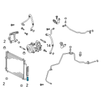 OEM Toyota RAV4 Drier Desiccant Bag Diagram - 88474-12030