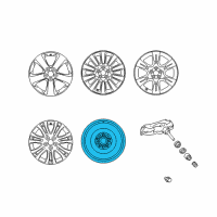 OEM Toyota Sienna Spare Wheel Diagram - 42611-08111