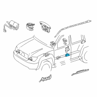 OEM Toyota Land Cruiser Side Sensor Diagram - 89831-60010