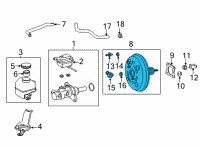 OEM Toyota Highlander Booster Assembly Diagram - 44610-0E190