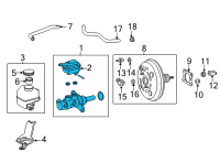 OEM Toyota Highlander Master Cylinder Diagram - 47201-0E040