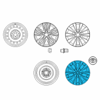 OEM Toyota Camry Wheel Cover Diagram - 42602-06070
