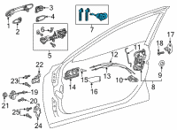 OEM Toyota Highlander Cylinder & Keys Diagram - 69052-0E140