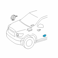 OEM Toyota Side Sensor Diagram - 89831-0C070