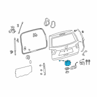 OEM Toyota Lock Assembly Diagram - 69110-0C041