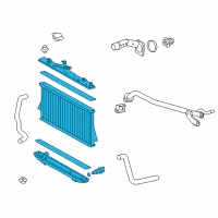 OEM Toyota Highlander Radiator Assembly Diagram - 16400-0V230