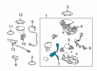 OEM Toyota Avalon Fuel Gauge Sending Unit Diagram - 83320-06180