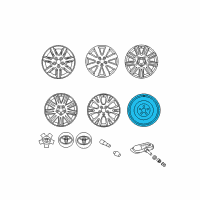 OEM Toyota Spare Wheel Diagram - 42611-AE050