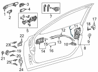OEM Toyota Sienna Lock Rod Diagram - 69311-08030
