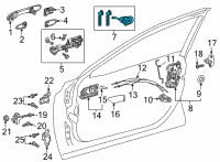 OEM Toyota Sienna Cylinder & Keys Diagram - 69052-08050