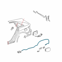 OEM Toyota Venza Release Cable Diagram - 77035-0T010