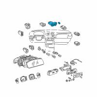 OEM Toyota Sienna Blower Motor Switch Diagram - 84732-08020