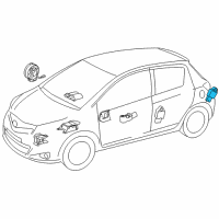 OEM Toyota Yaris Side Sensor Diagram - 89831-52090