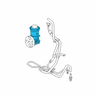 OEM Toyota Power Steering Pump Reservoir Diagram - 44306-04030