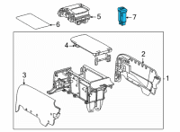 OEM Toyota RAV4 Seat Heat Switch Diagram - 84751-42082